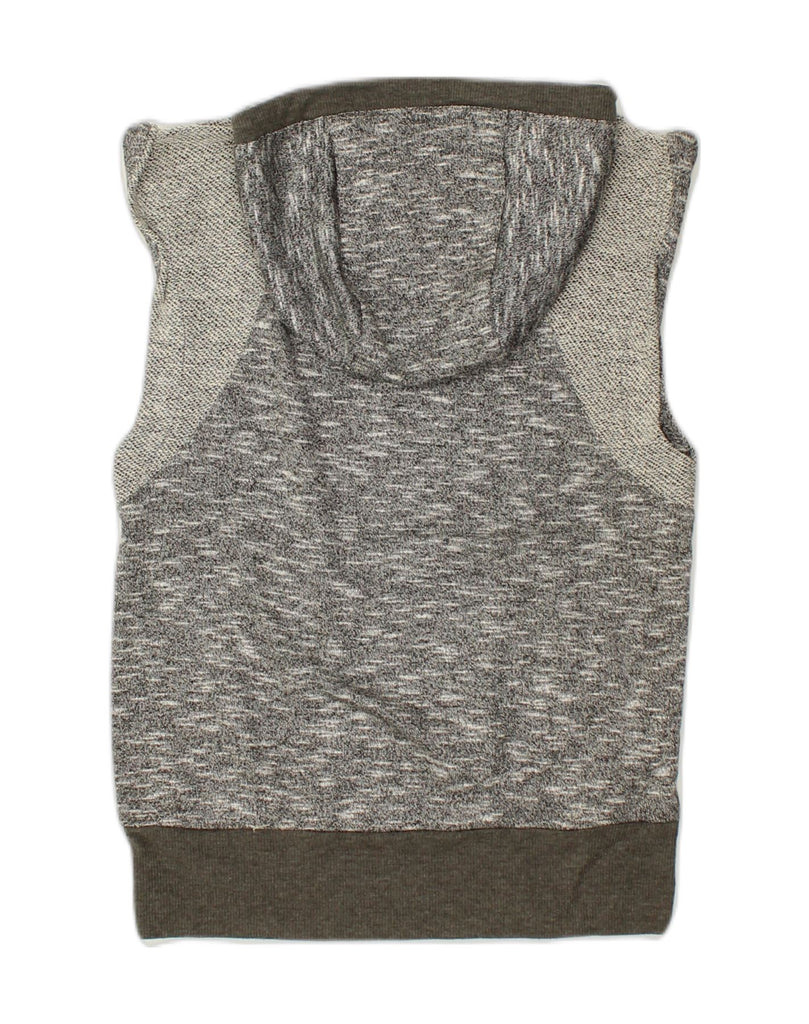 ROXY Womens Sleeveless Hoodie Jumper UK 6 XS Grey Cotton | Vintage Roxy | Thrift | Second-Hand Roxy | Used Clothing | Messina Hembry 