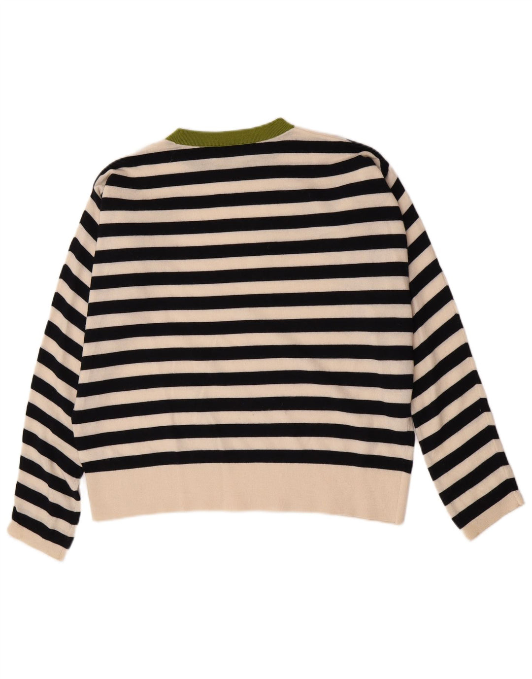 Cos Womens Oversized Crew Neck Jumper Sweater UK 10 Small Black Striped