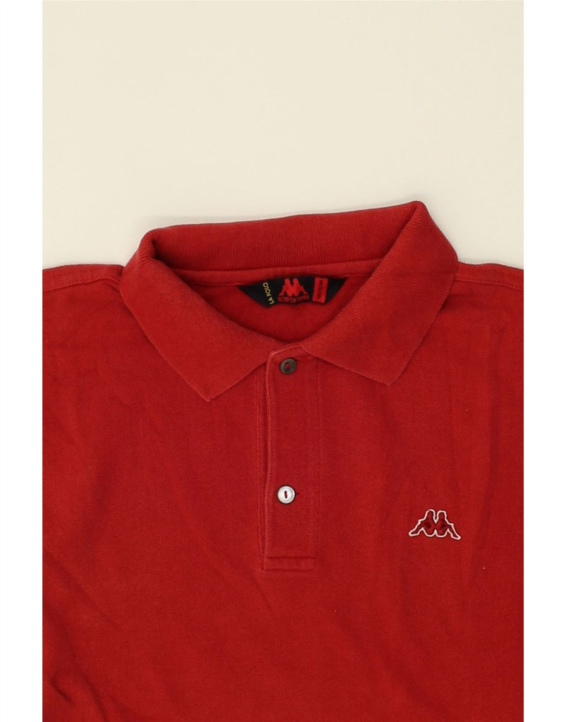 KAPPA Mens Polo Shirt Medium Red Cotton | Vintage Kappa | Thrift | Second-Hand Kappa | Used Clothing | Messina Hembry 