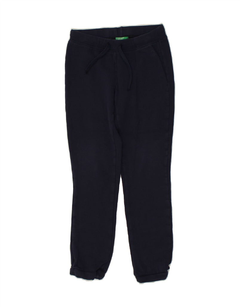 BENETTON Girls Tracksuit Trousers Joggers 11-12 Years XL  Navy Blue Cotton | Vintage Benetton | Thrift | Second-Hand Benetton | Used Clothing | Messina Hembry 