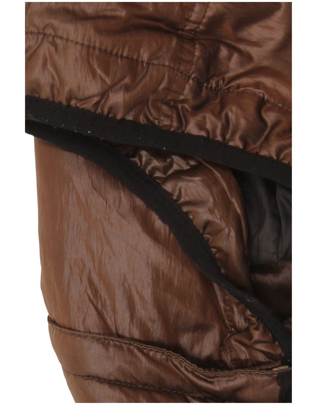 Gas Mens Hooded Bomber Padded Jacket UK 36 Small Brown Polyester
