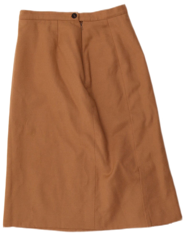 Windsmoor Womens Midi Skirt UK 14 Medium W28 Beige Wool