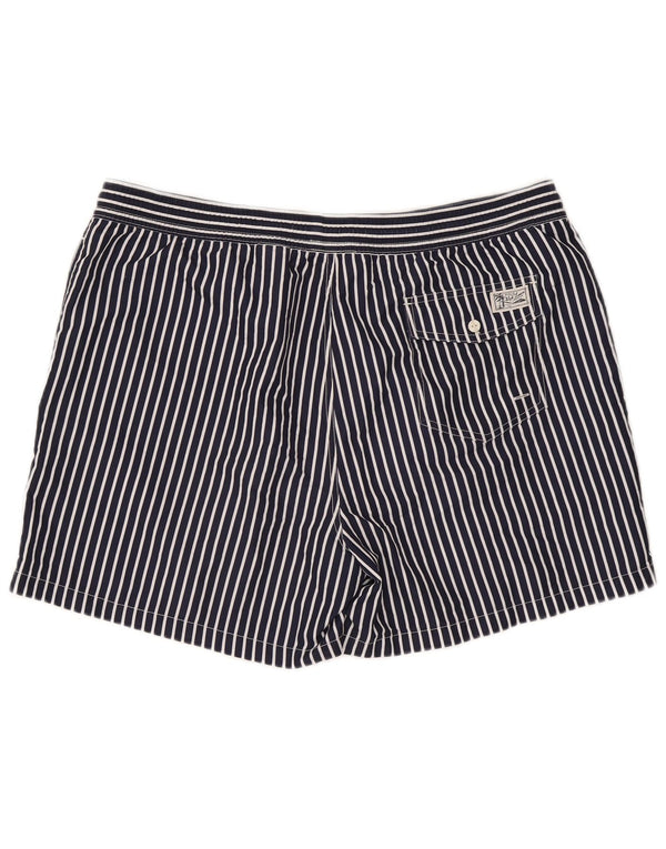Polo Ralph Lauren Mens Swimming Shorts 2XL Navy Blue Striped Polyester