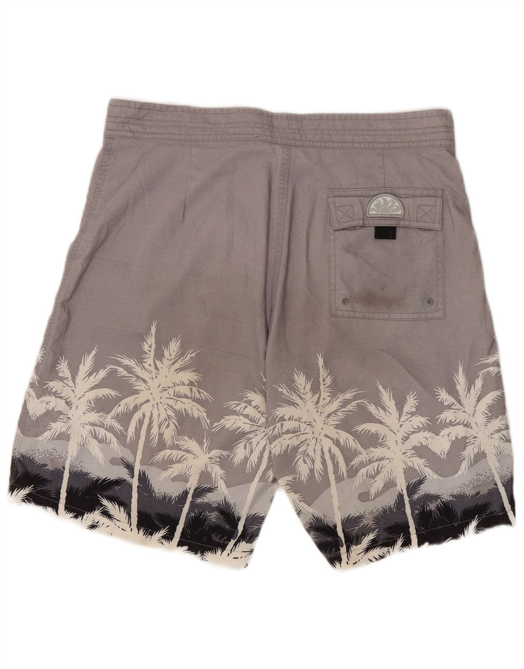 Sundek Mens Swimming Shorts Large  Grey Floral Polyester