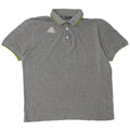 Kappa Mens Polo Shirt Large Grey Cotton