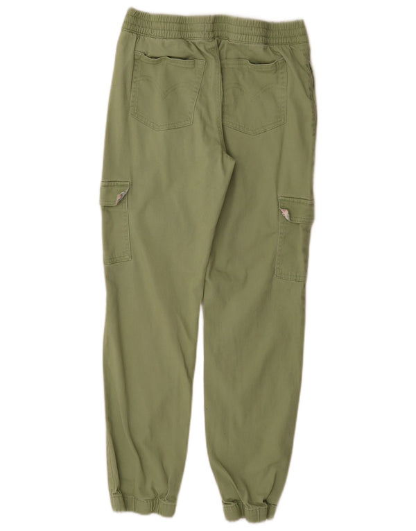 Levi's Girls Joggers Cargo Trousers 15-16 Years W26 L27 Green Cotton