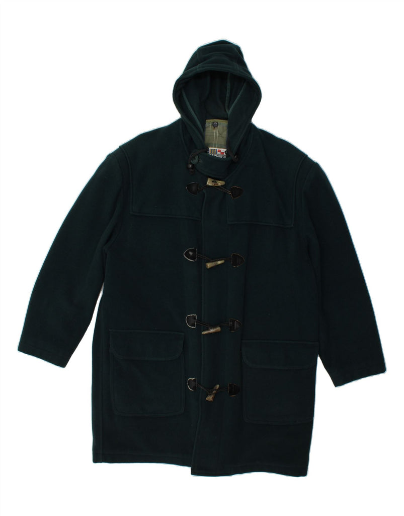 ORCINUS Mens Hooded Duffle Coat IT 46 Small Green Wool Vintage Orcinus and Second-Hand Orcinus from Messina Hembry 