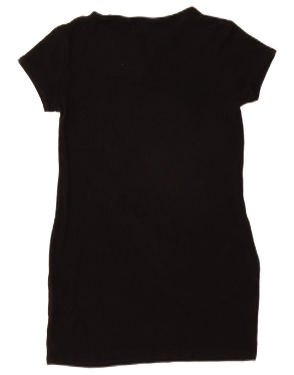 Guess Girls Graphic T-Shirt Dress 9-10 Years Black Viscose