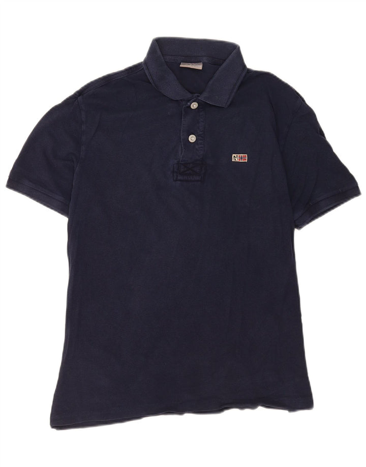 Napapijri Mens Geographic Polo Shirt Small Navy Blue
