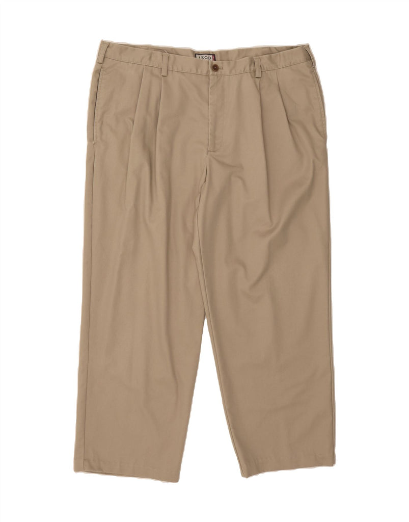 IZOD Mens Pegged Chino Trousers W42 L30 Beige Cotton Vintage Izod and Second-Hand Izod from Messina Hembry 