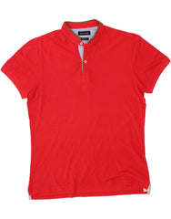 MASSIMO DUTTI Mens Casual Fit Polo Shirt Medium Red Cotton