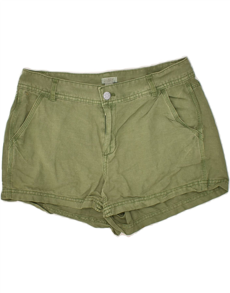 J. CREW Womens Chino Shorts US 4 Small W30  Khaki Linen | Vintage J. Crew | Thrift | Second-Hand J. Crew | Used Clothing | Messina Hembry 