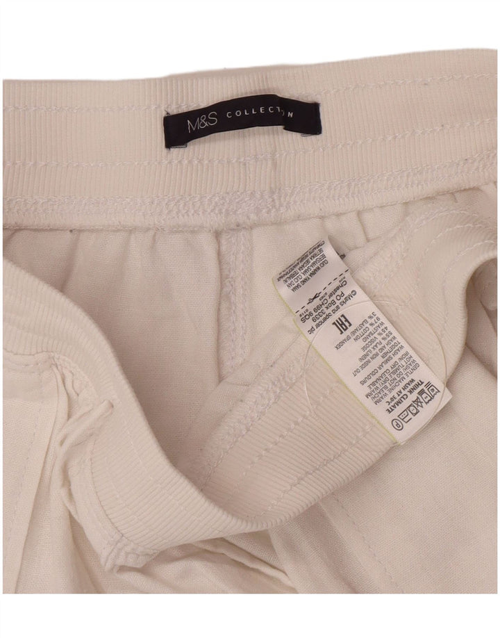 Marks & Spencer Womens Chino Shorts UK 12 Medium W30  White Linen