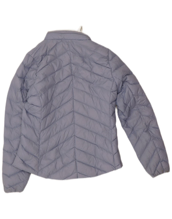 Marks & Spencer Womens Padded Jacket UK 12 Medium Blue Polyamide
