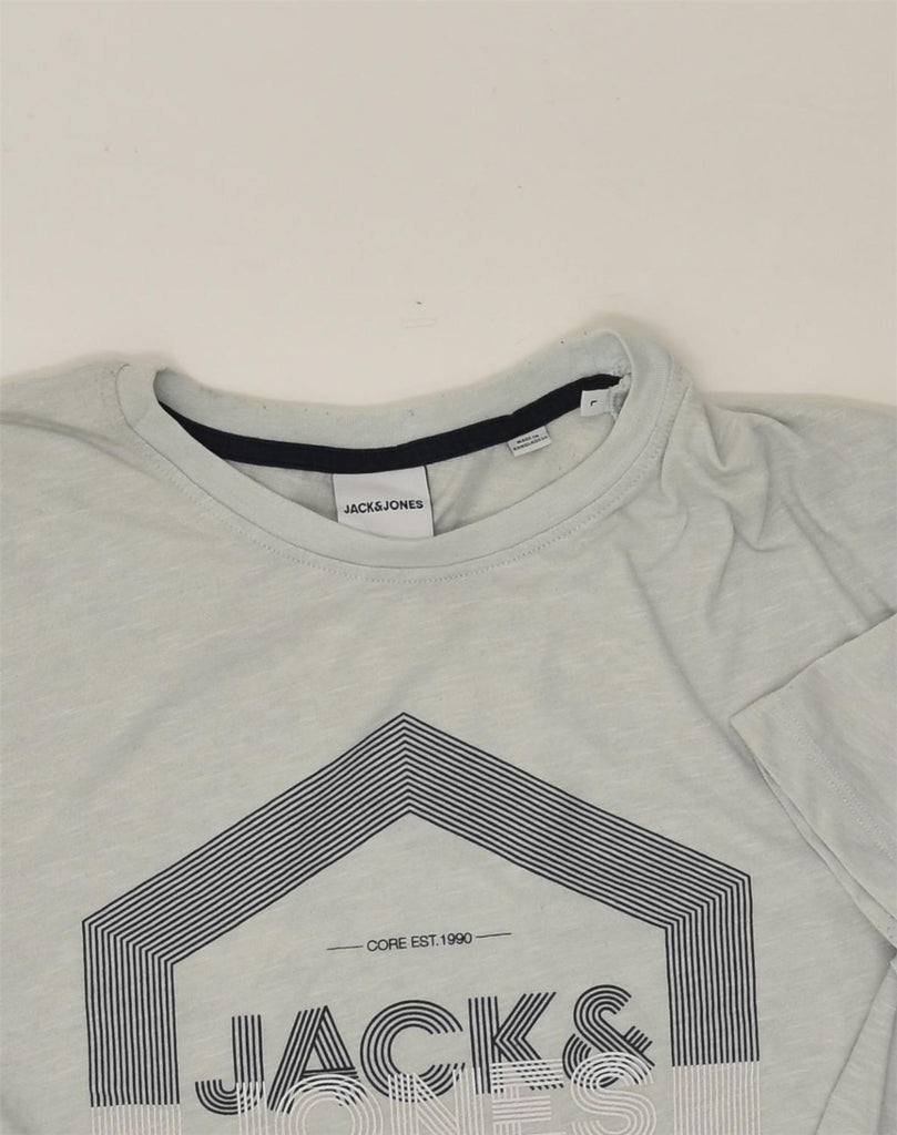 JACK & JONES Mens Graphic T-Shirt Top Large Blue Cotton | Vintage Jack & Jones | Thrift | Second-Hand Jack & Jones | Used Clothing | Messina Hembry 