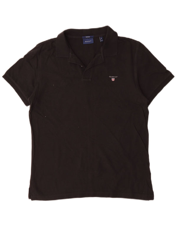 Gant Mens Regular Polo Shirt Medium Black Cotton