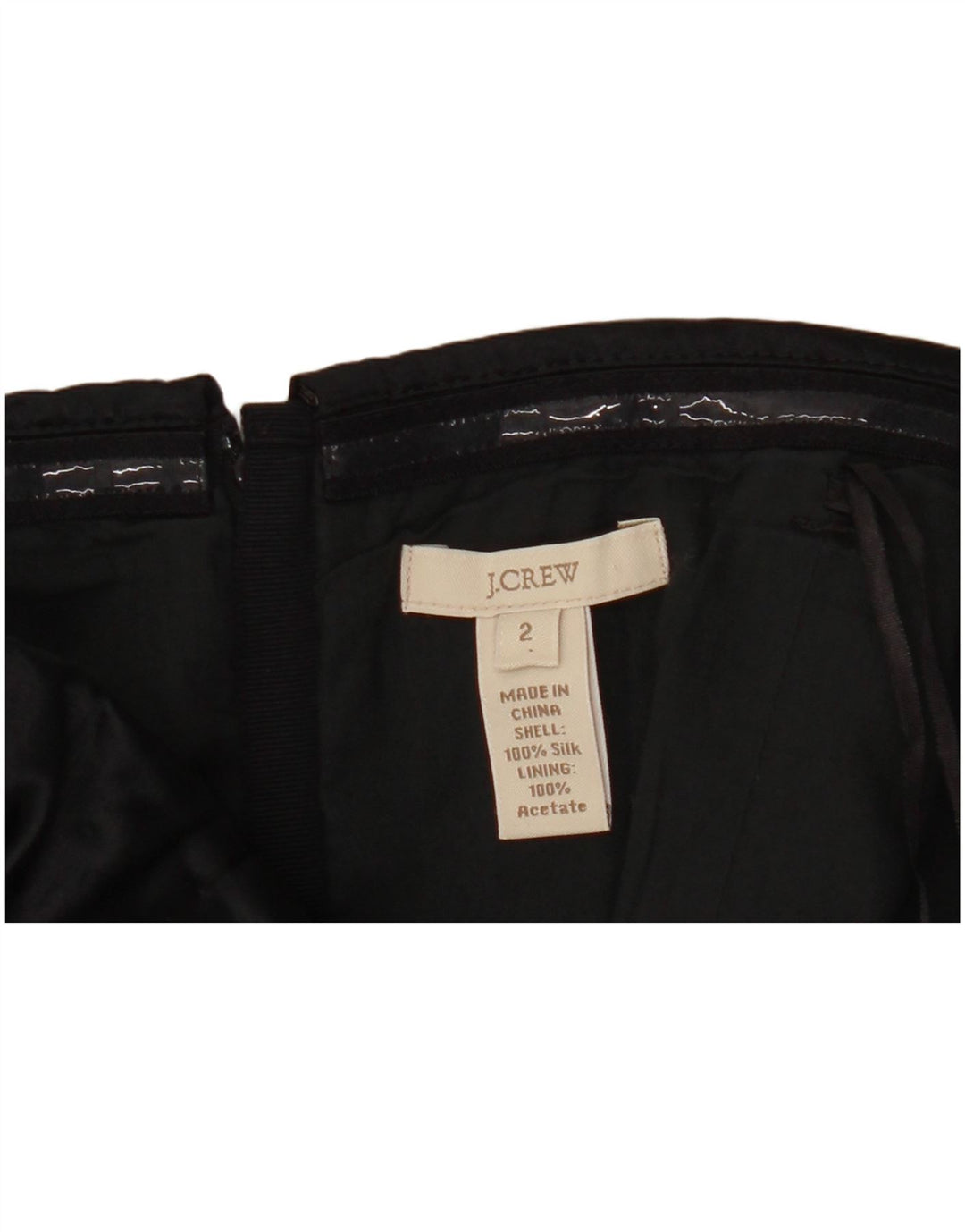 J. CREW Womens Mini Strapless Dress US 2 XS Black Silk