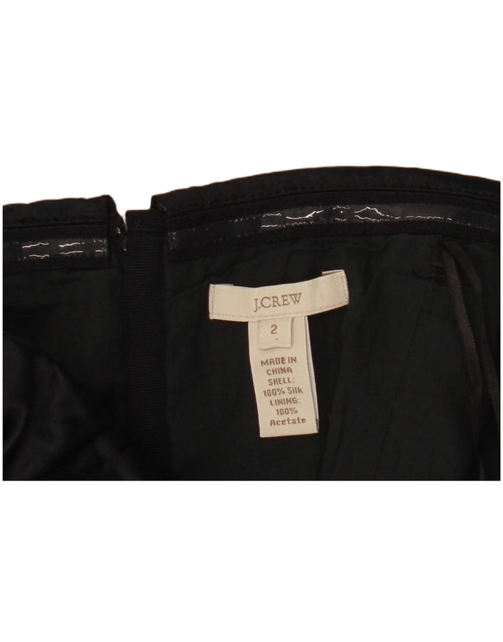 J. CREW Womens Mini Strapless Dress US 2 XS Black Silk