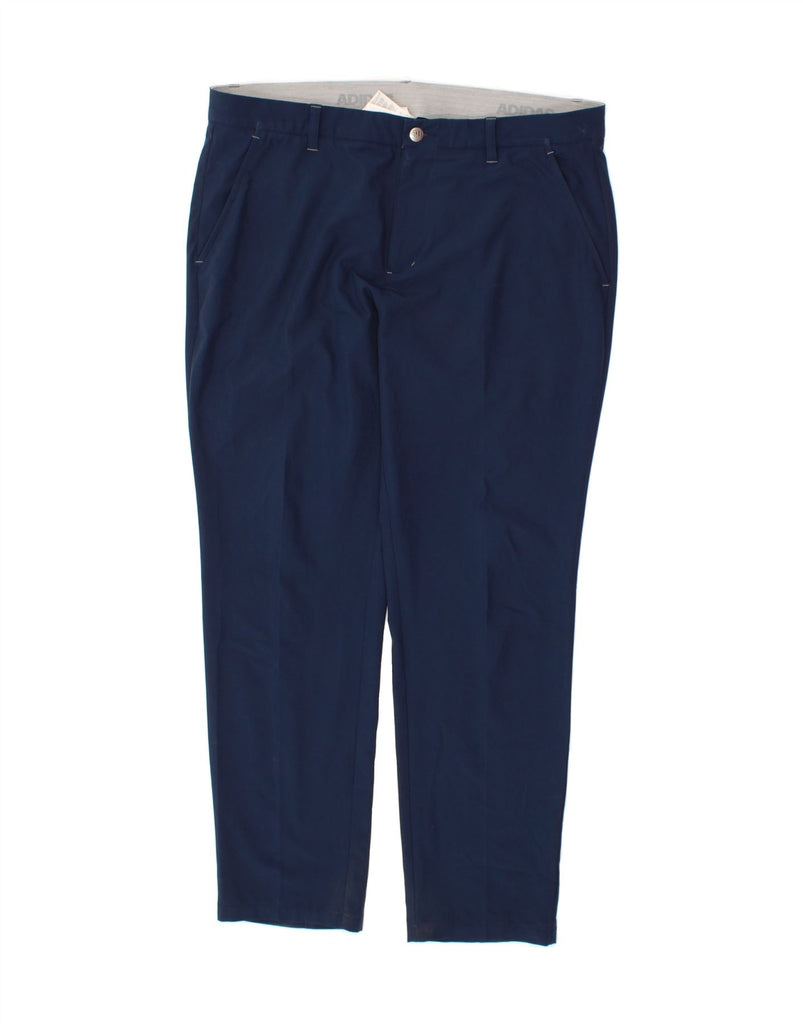 ADIDAS Mens Slim Chino Trousers W36 L30 Navy Blue Polyester Vintage Adidas and Second-Hand Adidas from Messina Hembry 