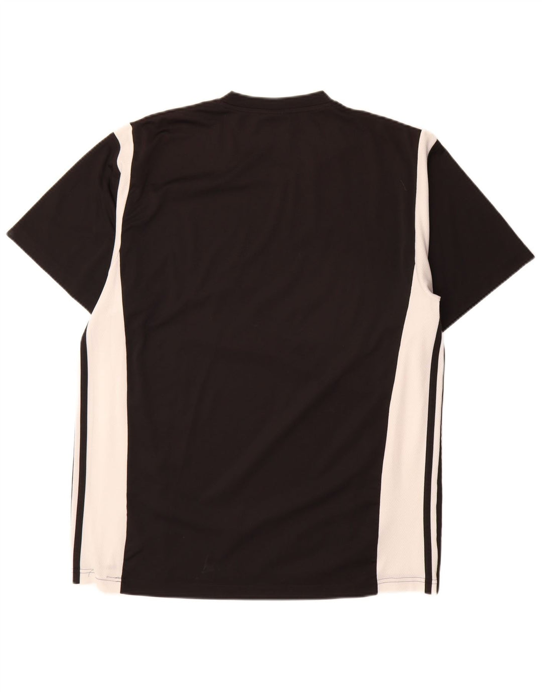 Adidas Mens T-Shirt Top XL Black Colourblock Polyester