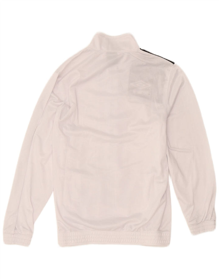 Umbro Mens Tracksuit Top Jacket Large White Colourblock Polyester