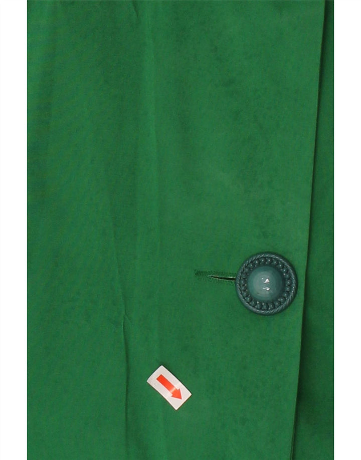 VINTAGE Womens Oversized Overcoat EU 46 XL Green Viscose
