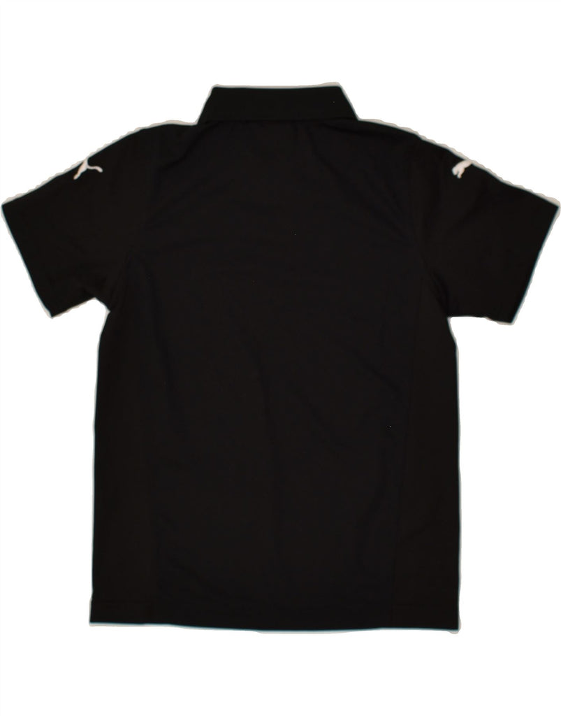 PUMA Boys Polo Shirt 9-10 Years Medium Black Polyester | Vintage Puma | Thrift | Second-Hand Puma | Used Clothing | Messina Hembry 