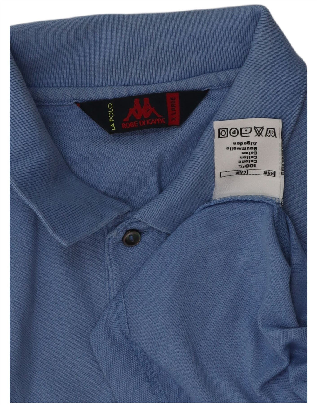 Kappa Mens Polo Shirt XL Blue Cotton