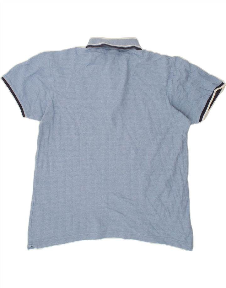 FILA Mens Polo Shirt Large Blue Cotton Vintage Fila and Second-Hand Fila from Messina Hembry 