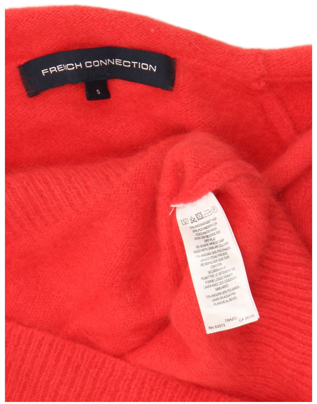 French Connection Womens Boat Neck Jumper Sweater UK 10 Small Red