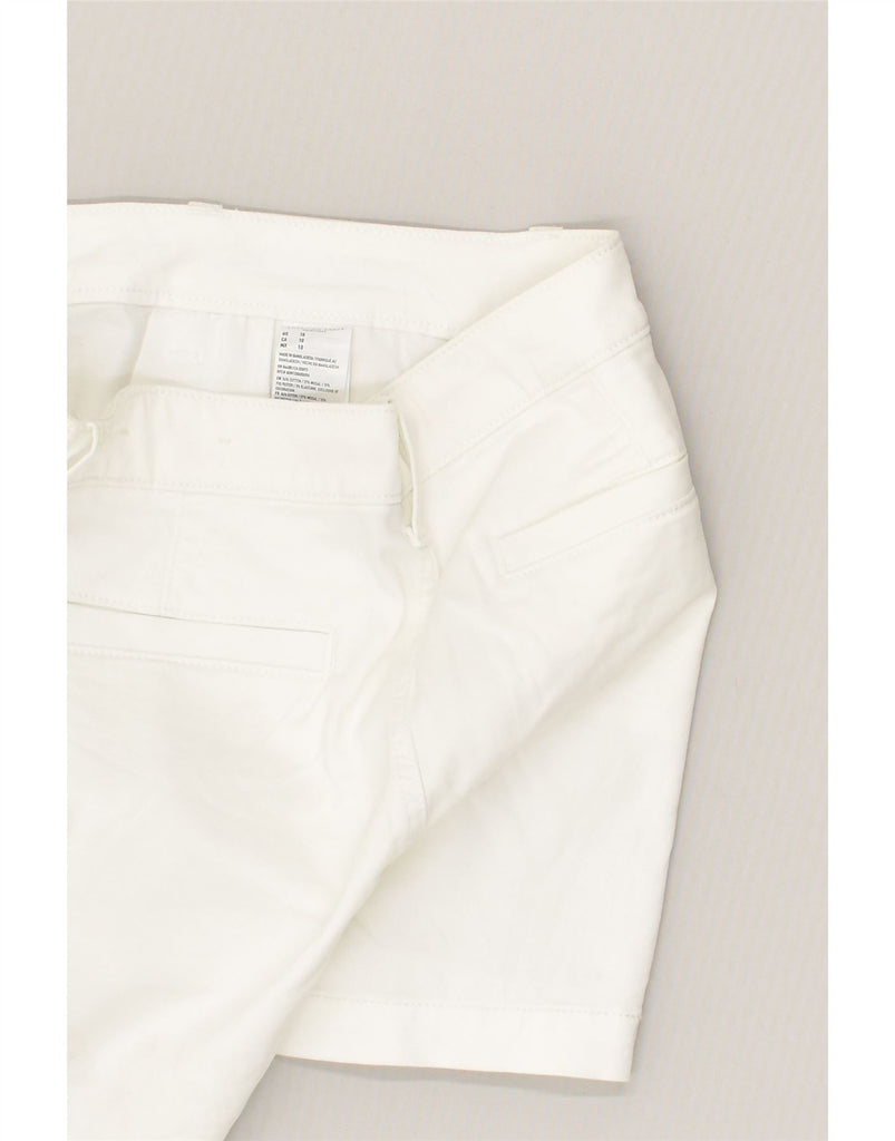 AMERICAN EAGLE Womens Chino Shorts US 10 Large W33  White Cotton | Vintage American Eagle | Thrift | Second-Hand American Eagle | Used Clothing | Messina Hembry 