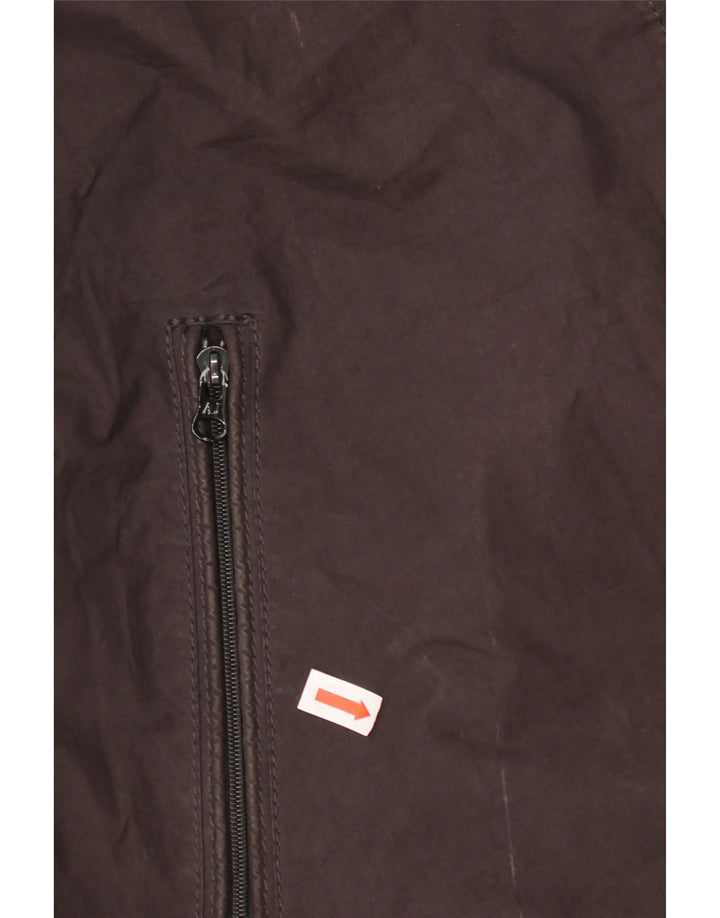 Armani Jeans Mens Hooded Bomber Jacket EU 48 Small Brown Polyester
