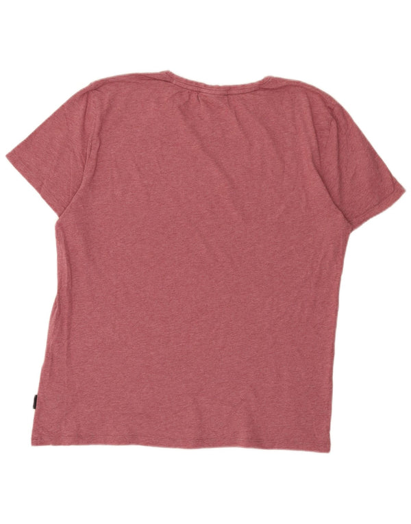Calvin Klein Womens T-Shirt Top UK 16 Large Pink Cotton