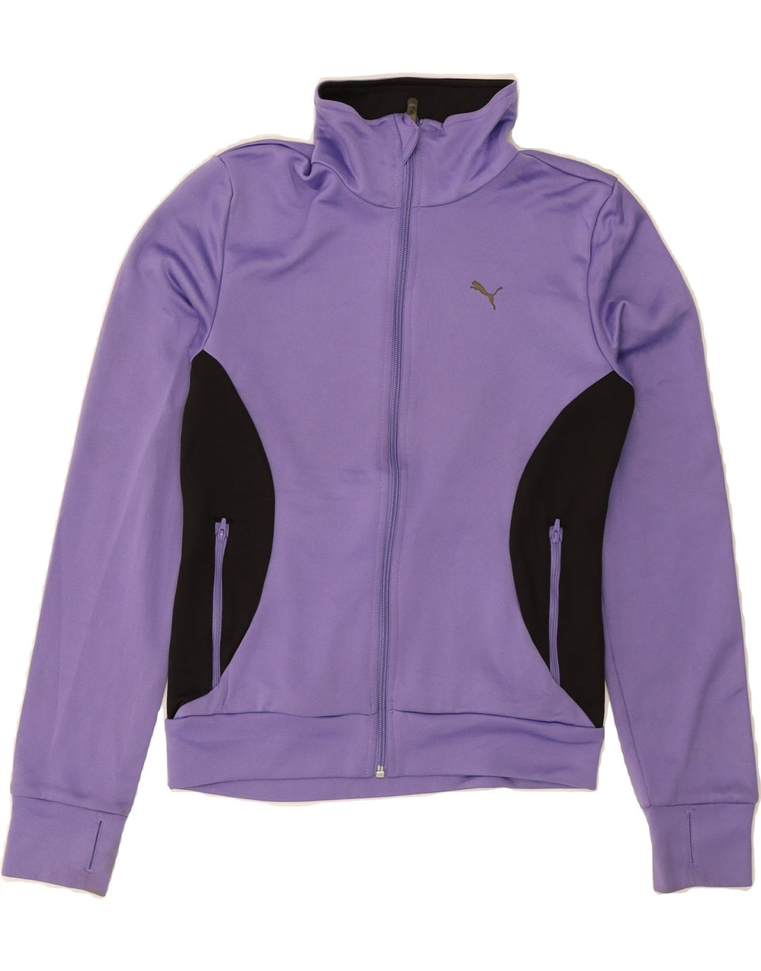 PUMA Womens Tracksuit Top Jacket UK 10 Small  Purple Colourblock Polyester Vintage Puma and Second-Hand Puma from Messina Hembry 