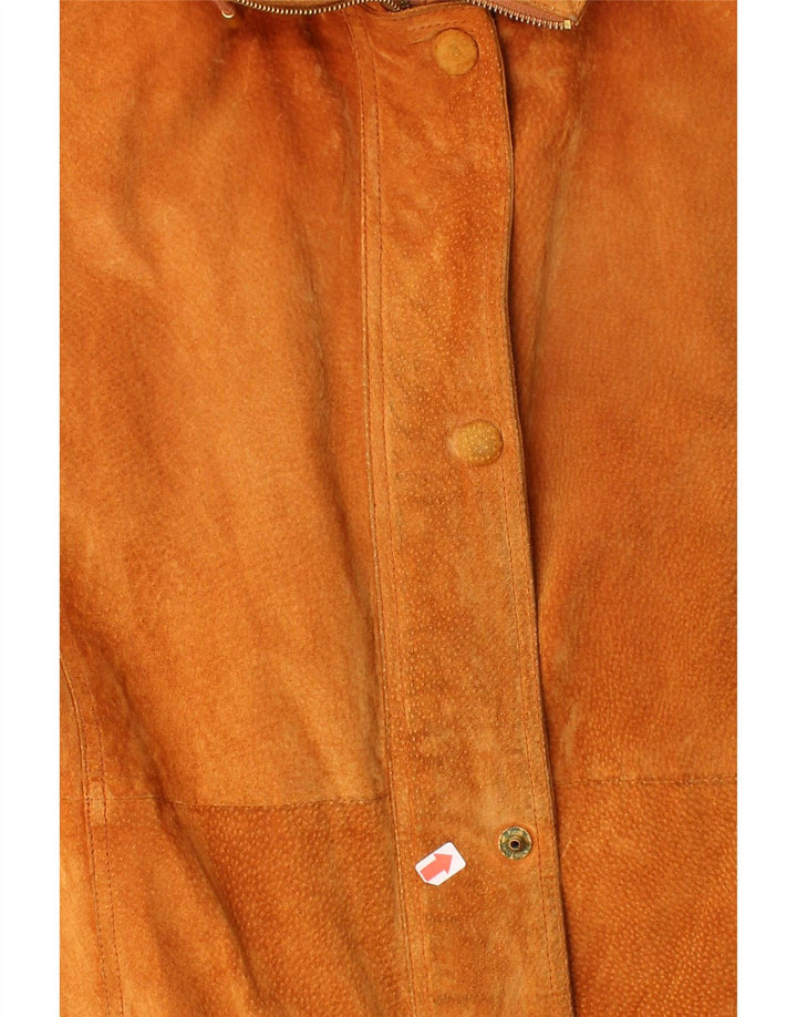 VINTAGE Womens Oversized Suede Overcoat IT 50 XL Brown Leather Vintage Vintage and Second-Hand Vintage from Messina Hembry 