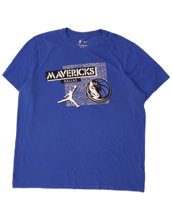 Nike Mens Dallas Mavericks Graphic T-Shirt Top XL Blue Cotton