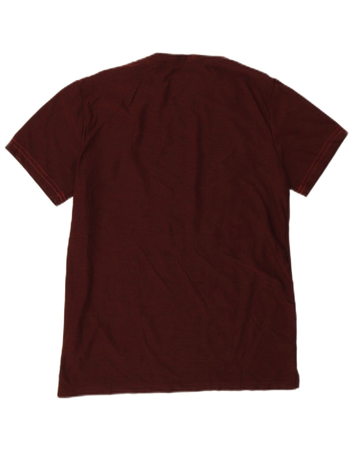 Russell Athletic Boys T-Shirt Top 10-11 Years Large Burgundy Polyester