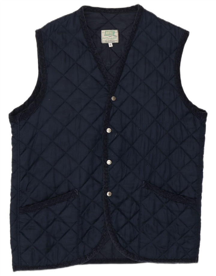 Rifle Mens Quilted Jacket UK 40 Large Navy Blue