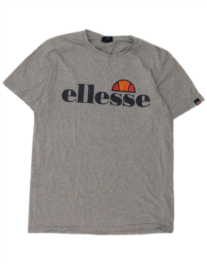 Ellesse Mens Graphic T-Shirt Top Medium Grey Cotton