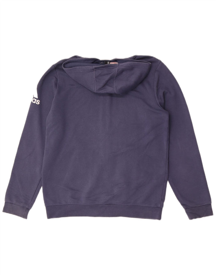 Adidas Mens Zip Hoodie Sweater Small Blue