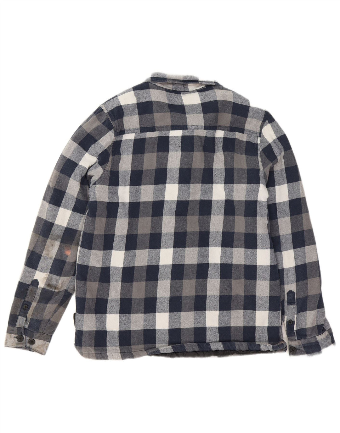 FRENCH CONNECTION Mens Lumberjack Flannel Shirt Medium Navy Blue Check