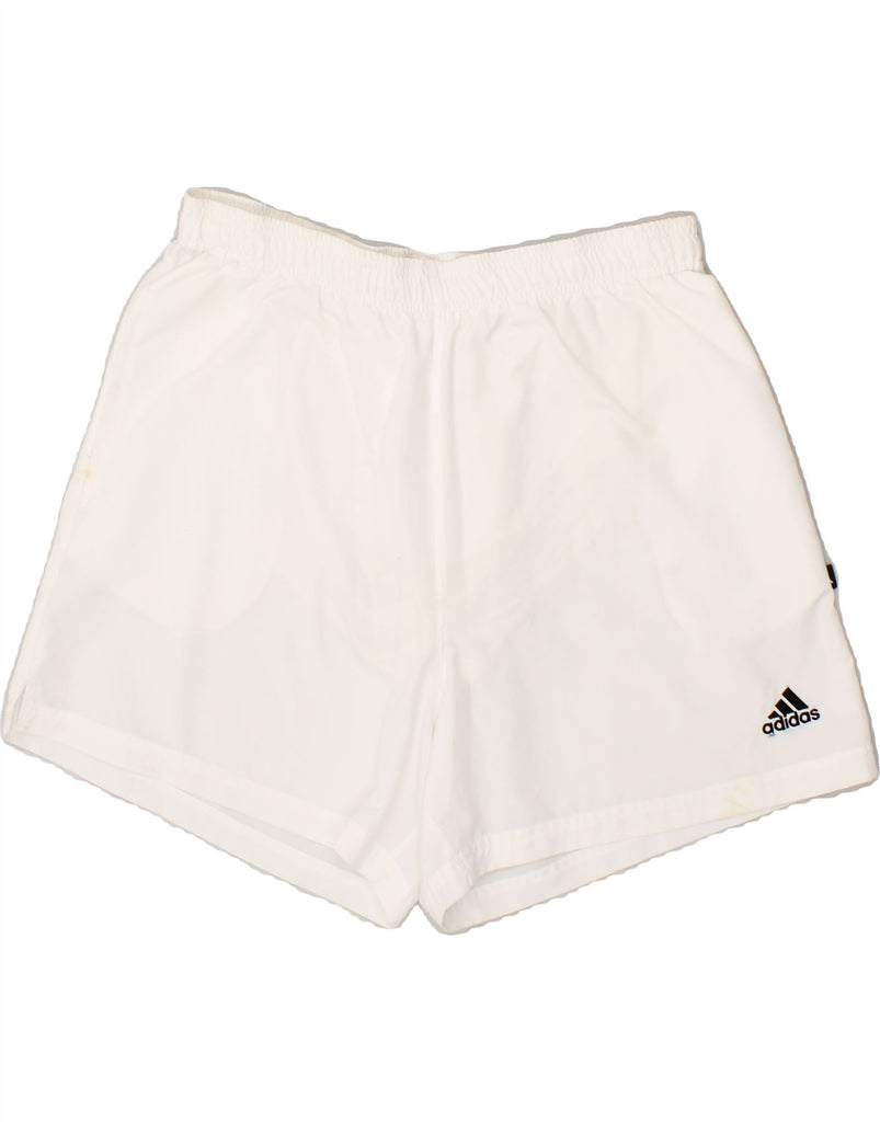 ADIDAS Mens Sport Shorts Large White Polyester | Vintage Adidas | Thrift | Second-Hand Adidas | Used Clothing | Messina Hembry 