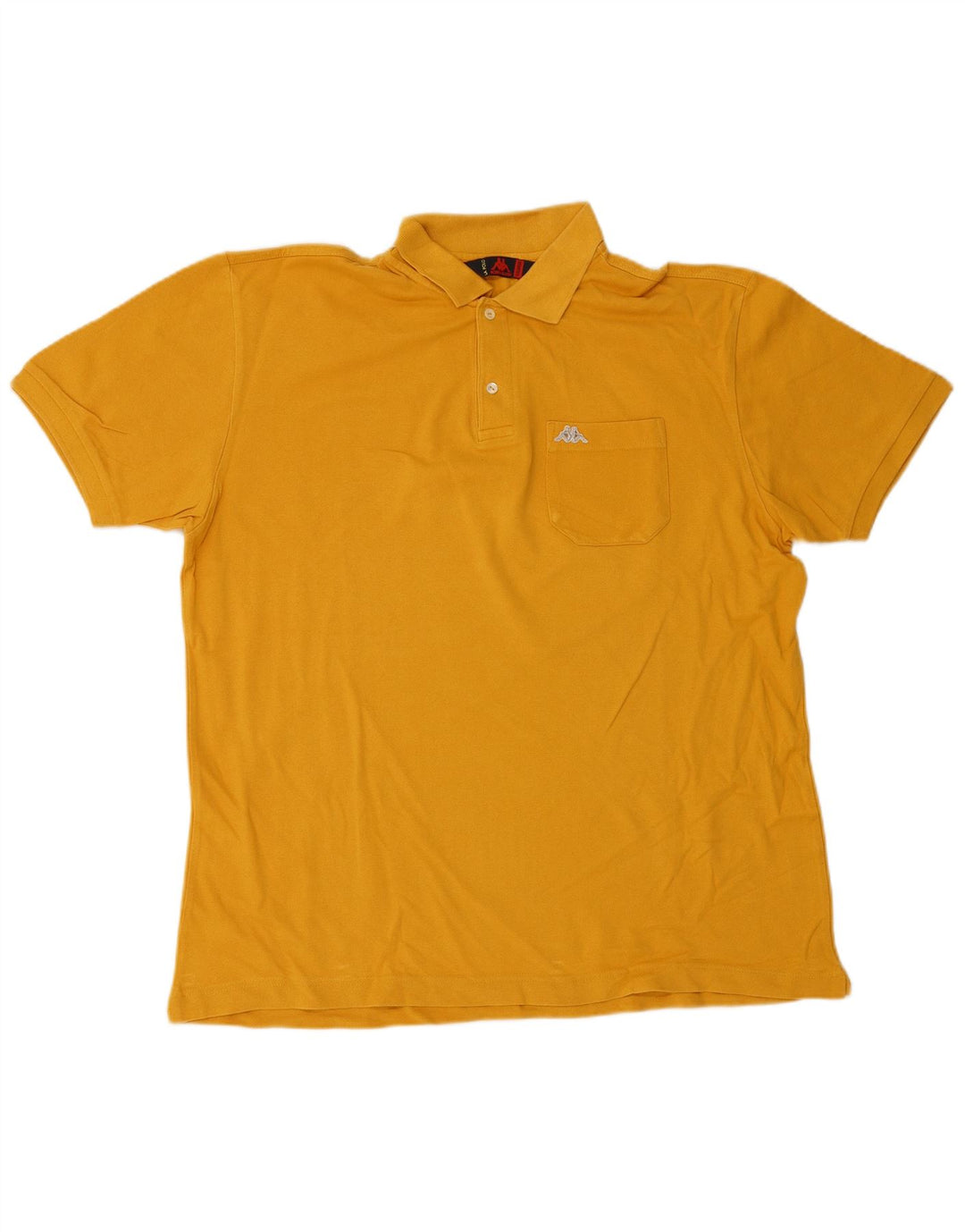 Kappa Mens Polo Shirt 2XL Yellow Cotton