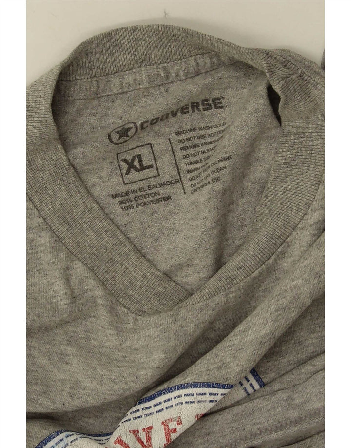 Converse Mens Chuck Taylor Graphic T-Shirt Top XL Grey
