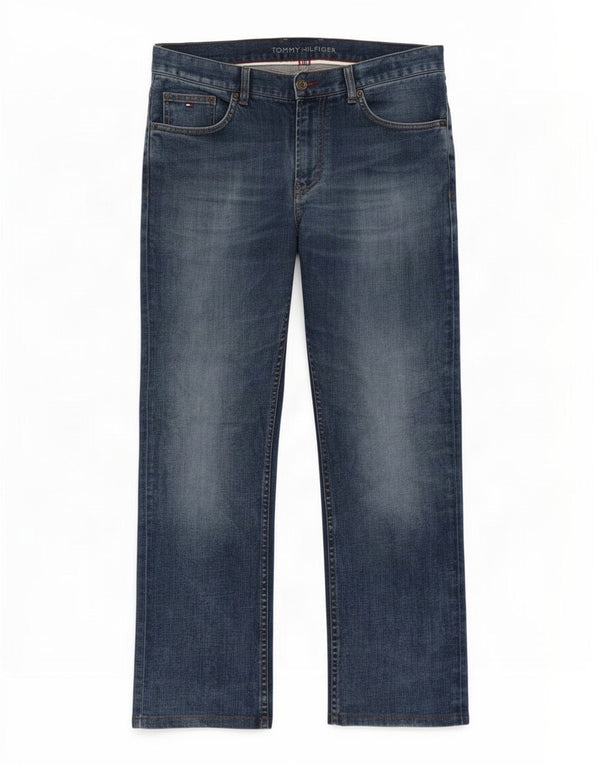 Tommy Hilfiger Mens Mercurial Straight Jeans W34 L30 Blue Cotton