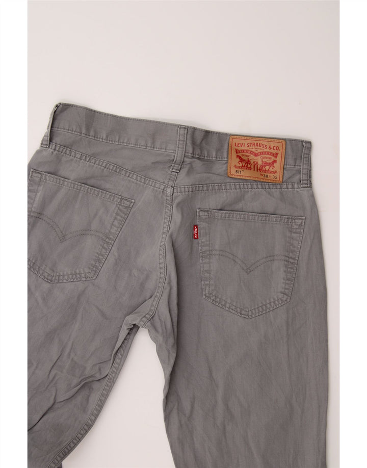 LEVI'S Womens 511 Slim Jeans W30 L32 Grey Cotton Vintage Levi's and Second-Hand Levi's from Messina Hembry 
