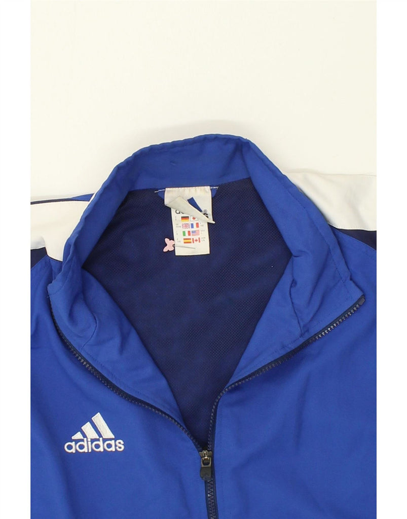 ADIDAS Mens Graphic Tracksuit Top Jacket UK 44/46 Large Blue Colourblock | Vintage Adidas | Thrift | Second-Hand Adidas | Used Clothing | Messina Hembry 