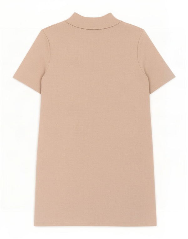 Zara Womens Regular Jumper Dress UK 10 Small Beige Cotton