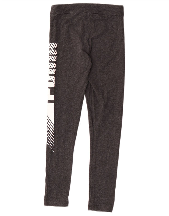 Puma Girls Graphic Leggings 11-12 Years Grey