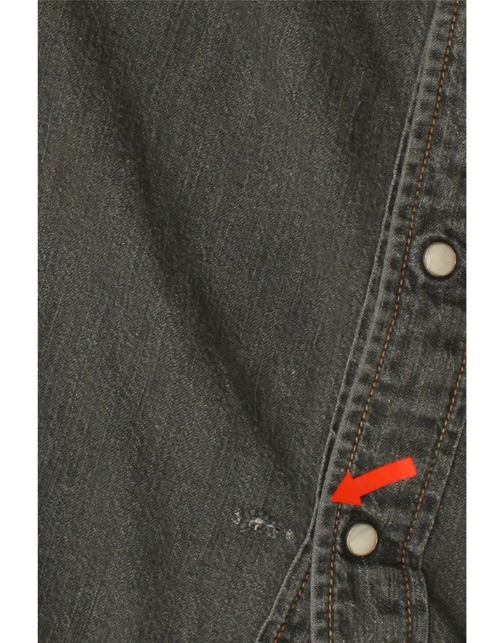 BASIC 3K SYSTEM  Mens Denim Shirt Large Khaki Vintage BASIC 3K SYSTEM and Second-Hand BASIC 3K SYSTEM from Messina Hembry 